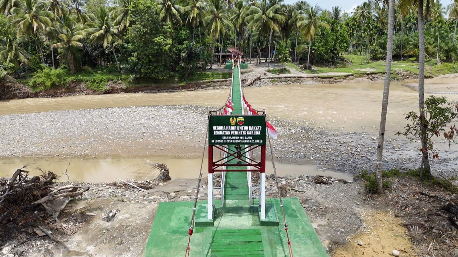 Jembatan Perintis Garuda di Barus Rampung Dibangun, Dukung Mobilitas Warga